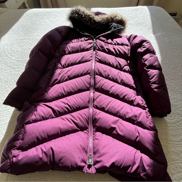 Marmot 700 Down Fill Fur Hooded Winter Coat Puffer Parka Long Girls XL/TG Warm - Picture 8 of 17
